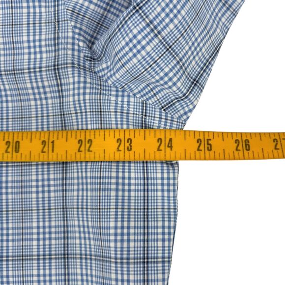 UNTUCKit Men's Durbanville Wrinkle Free Relaxed Fit Plaid Shirt Blue Large - Picture 10 of 12